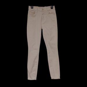 Mother Women's 27x27 High Waisted Looker Ankle Second Chance Cream Puff